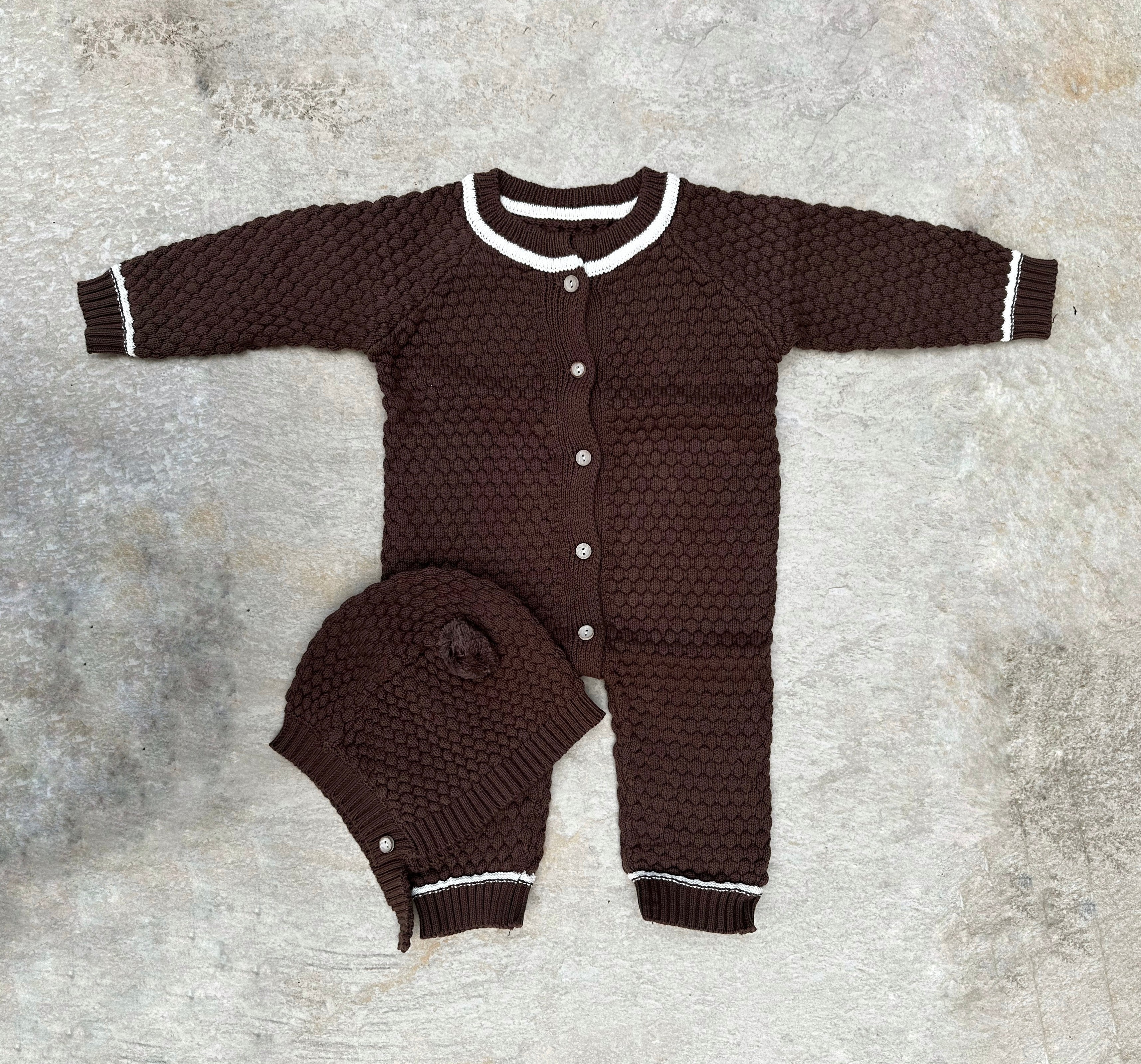 Knitted Suit With Hat