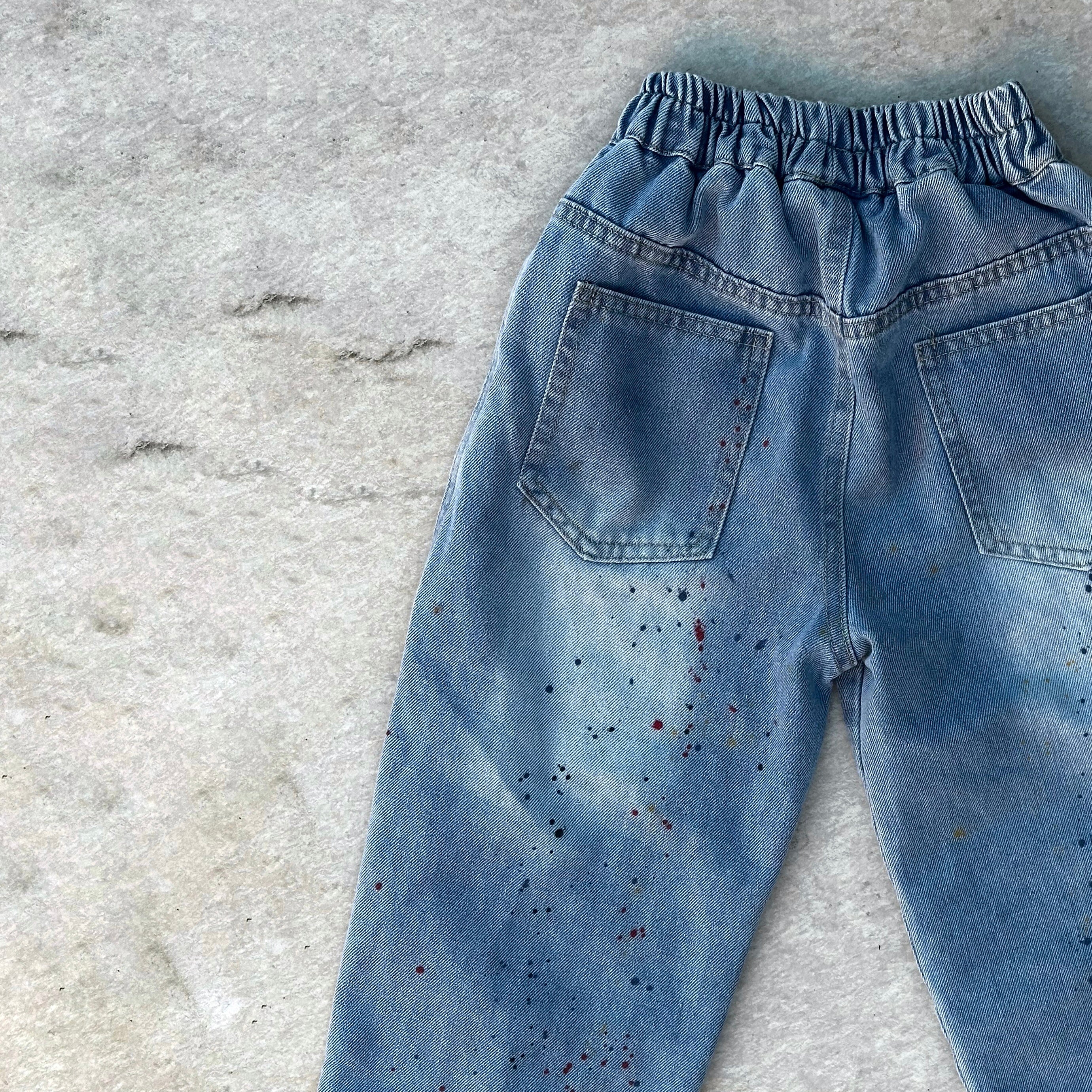 Splatter Fade Wide Leg Jeans