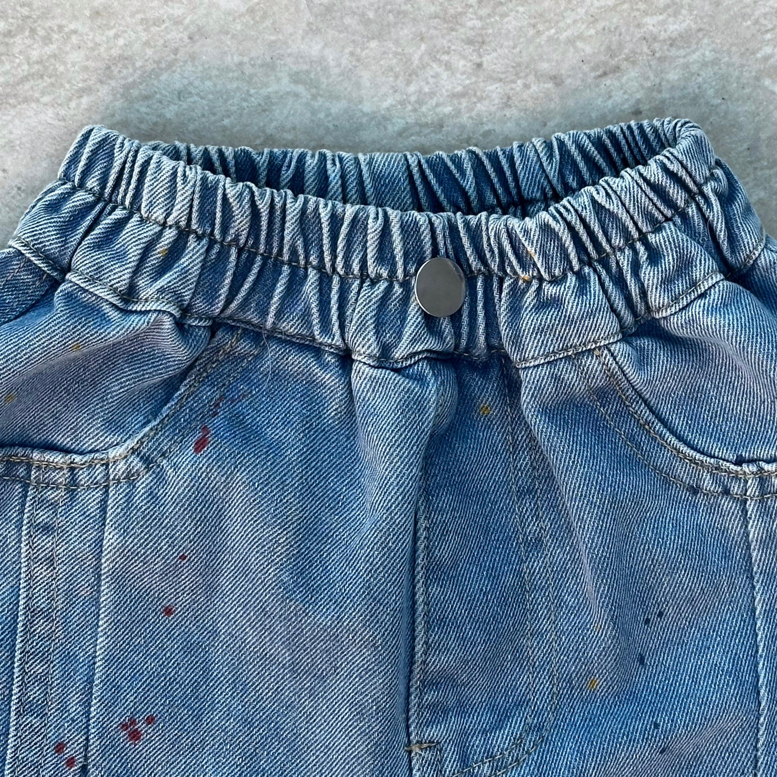 Splatter Fade Wide Leg Jeans